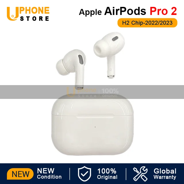 Apple-ワイヤレスイヤホンAirpods Pro,第2世代,充電ケース付き,アクティブノイズキャンセル,Bluetooth,2022