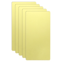 5/10Pcs Metal Business Cards 201 Stainless Steel Mirror Titanium Laser Engrave Cards Custom Blank CNC Engrave Sheet for Office