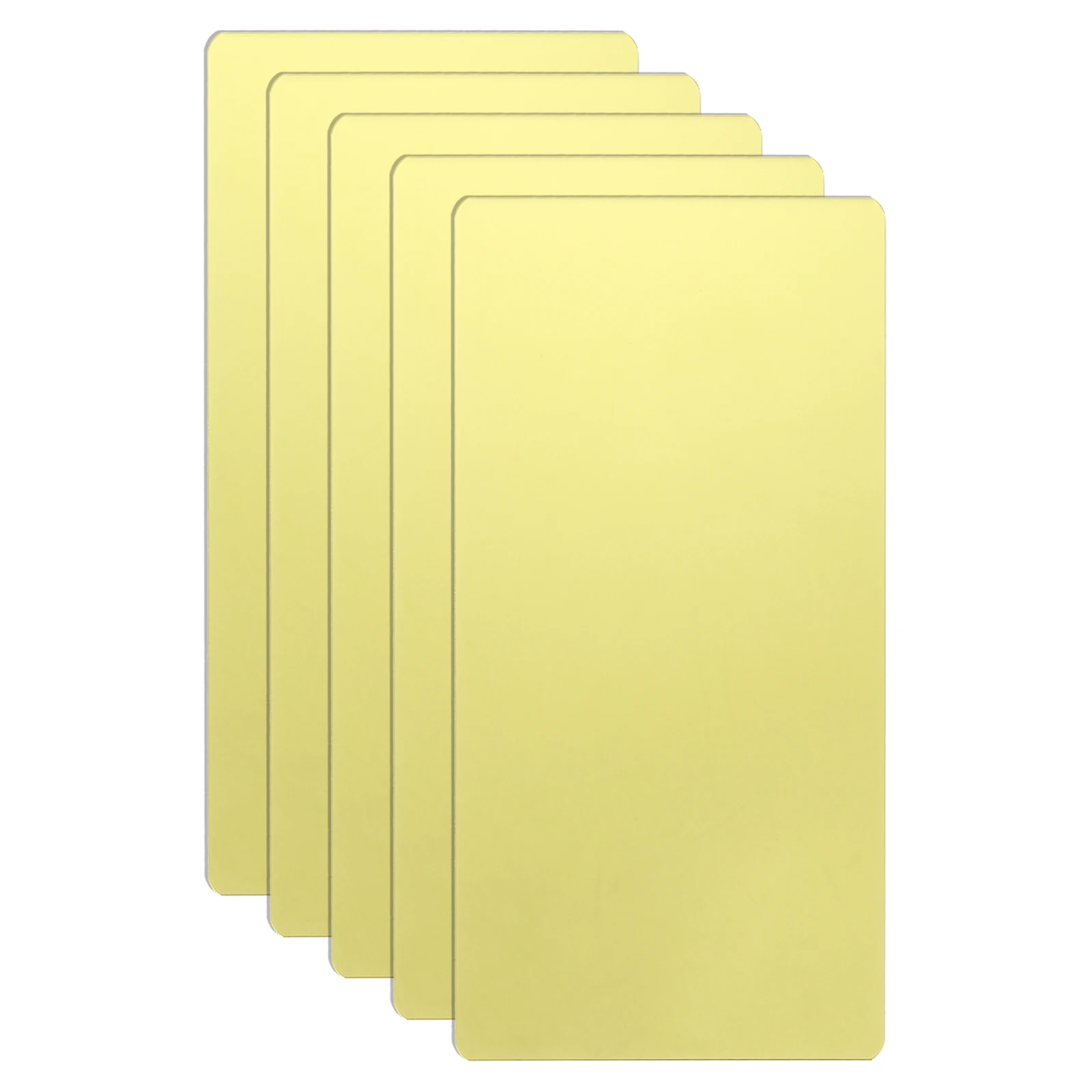 5/10Pcs Metal Business Cards 201 Stainless Steel Mirror Titanium Laser Engrave Cards Custom Blank CNC Engrave Sheet for Office