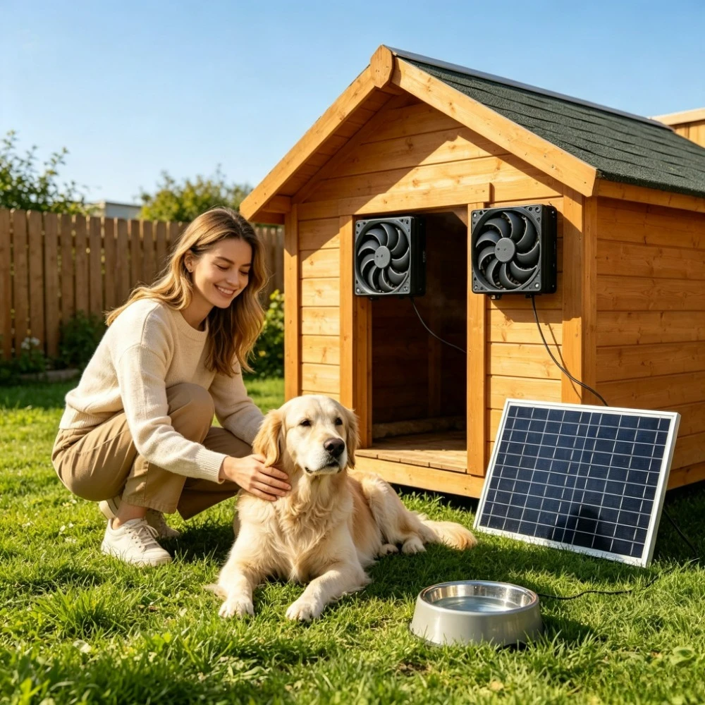 10W 15W Weather Resistant Solar Powered Ventilation Exhaust Air Circulation Fan Outdoor Cooling Fan For Chicken Coop Greenhouse