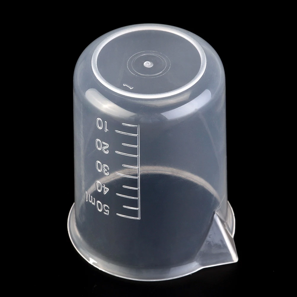 

5Pcs Transparent Plastic Measuring Cup Set 50ml 100ml 250ml 500ml 1000ml Graduated Beakers for School Lab Home