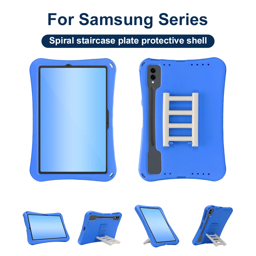Kid-friendly Tablet for Samsung Galaxy Tab S7 S8 S9 S10 A9 A10 Plus S11 A11 Shockproof Anti-slip Portable Stand Precise Cutouts