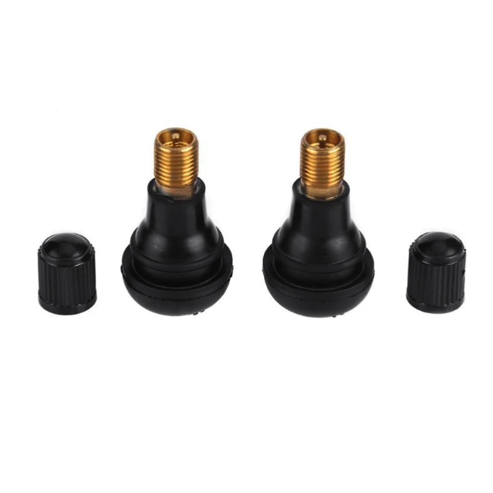 10/25/50Pcs Universal TR412 Snap-in Car Tubeless Tyre Valve Stems Rubber Copper Vacuum Tire Air Valve For Auto Motorcycle Parts