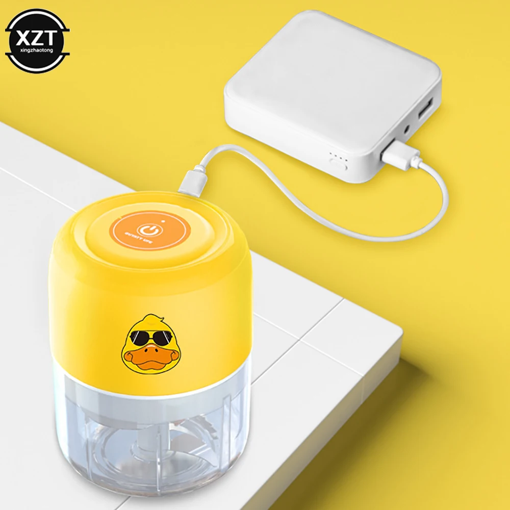 

100/250ml USB Electric Garlic Masher Vegetable Chili Meat Grinder Cook blender Children Food Chopper Kitchen Tool Press Crusher