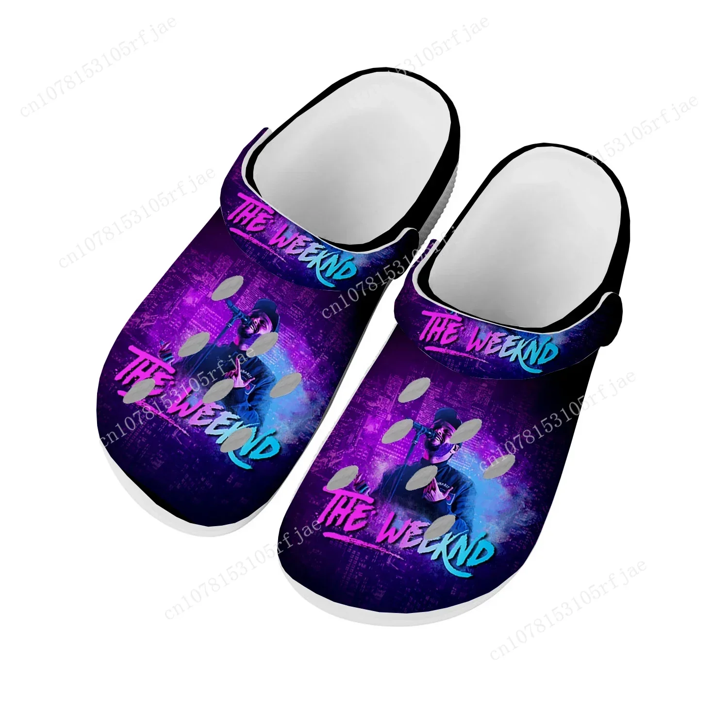 

The Weeknd Singer Pop Home Clogs Custom Water Shoes Mens Womens Teenager Shoe Garden Clog Breathable Beach Hole Slippers White