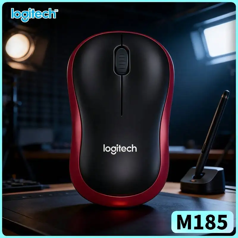 Logitech M185 Work-Reliable Mouse 2.4GHz Connection 10m Coverage 3 Buttons Scroll 12-Month Battery Office Home PC Tool