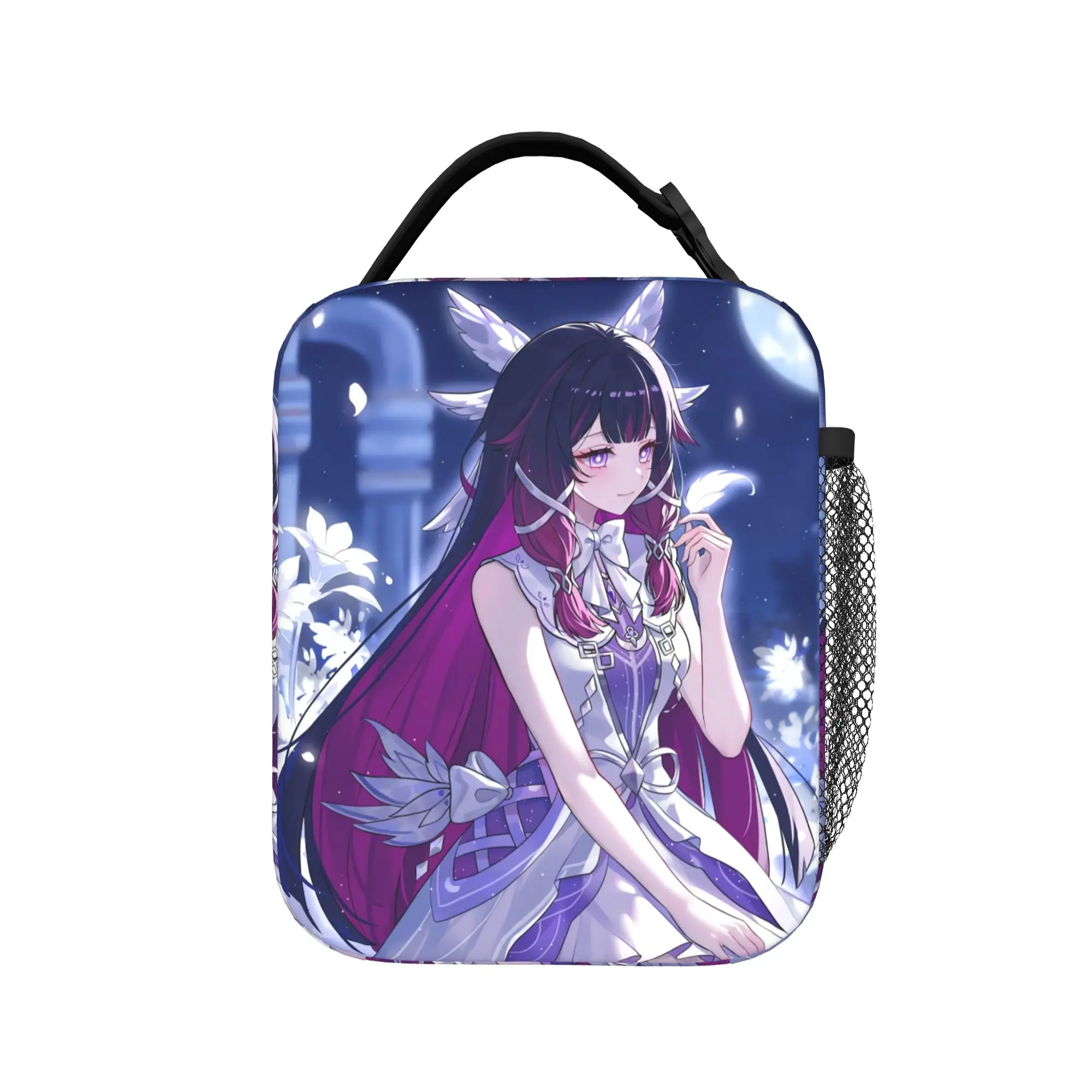 Genshin Impact Lunch Bag For Child  Print Lunch Box Aesthetic Outdoor Picnic Cooler Bag Portable Insulated Oxford Tote Food Bags