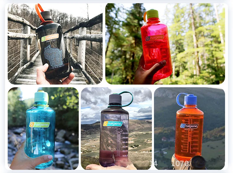 Nalgene 1L Trinkflasche mit schmalem Hals aus Tritan, auslaufsicher, leicht, robust, Sportflasche für Wandern, Camping, Outdoor, Reisen, Fitness – Detail 14