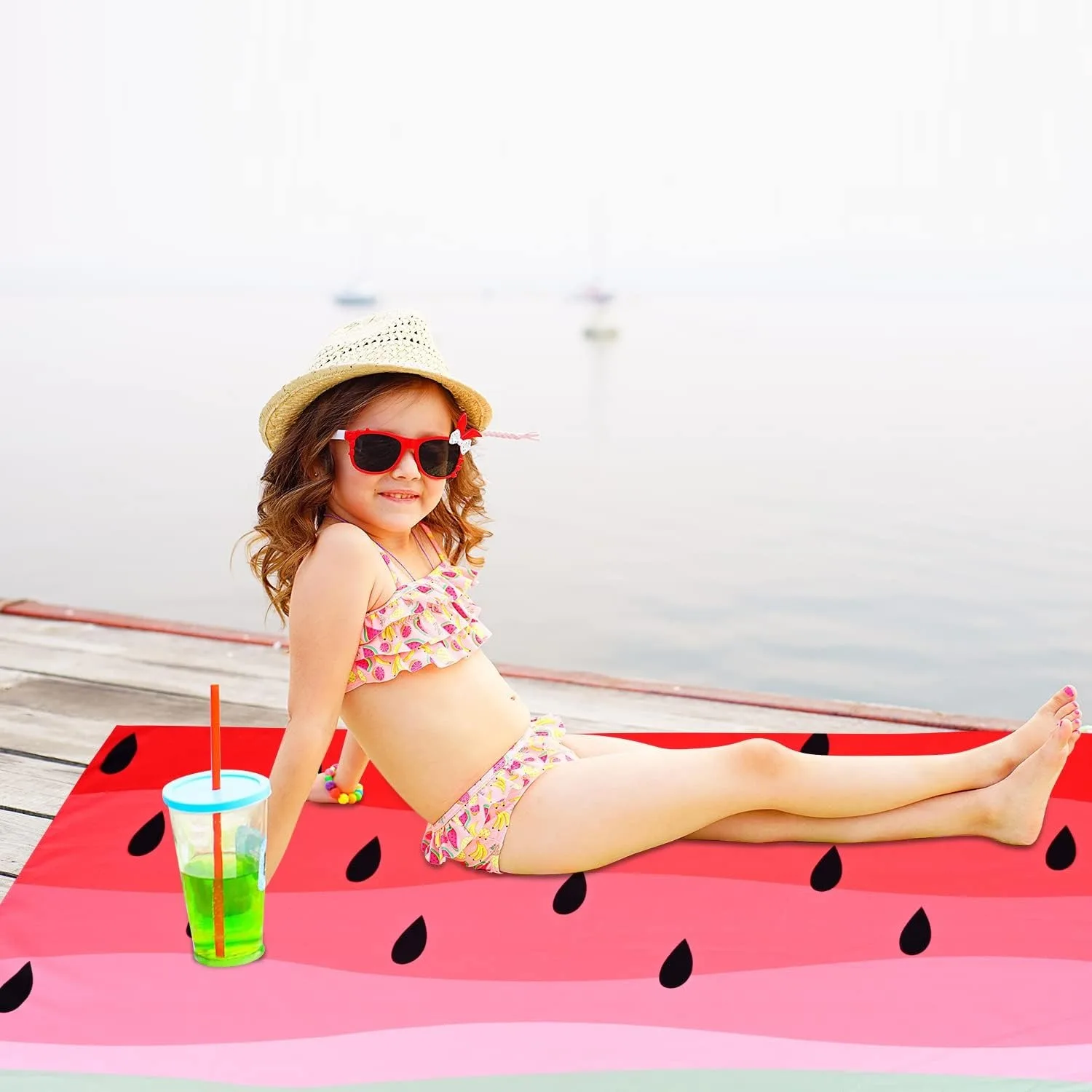Delicious watermelon Beach Towel for family friends Gift Towel Quick-Dry Towel For Bath Yoga Tourism Beach GYM Camping Swimming