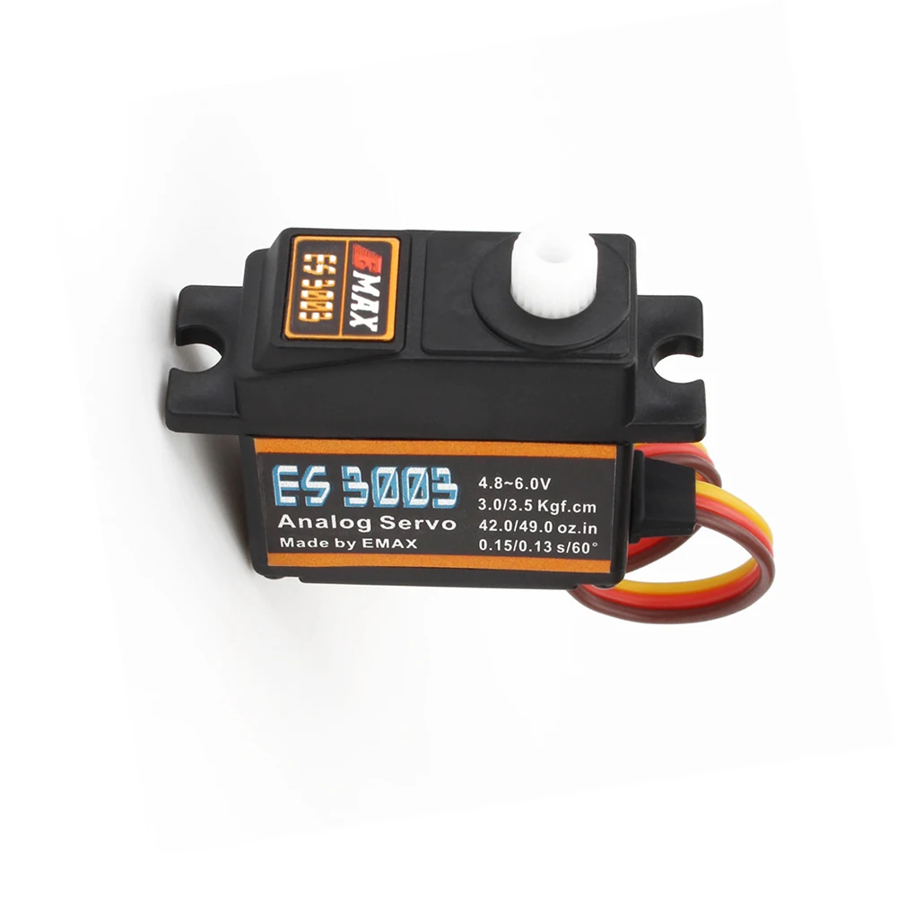 EMAX ES3003 17g 3,5 kg Servo analógico de engranaje de Metal de plástico para RC F3A avión 3D helicópteros de ala fija coches de juguete y robots