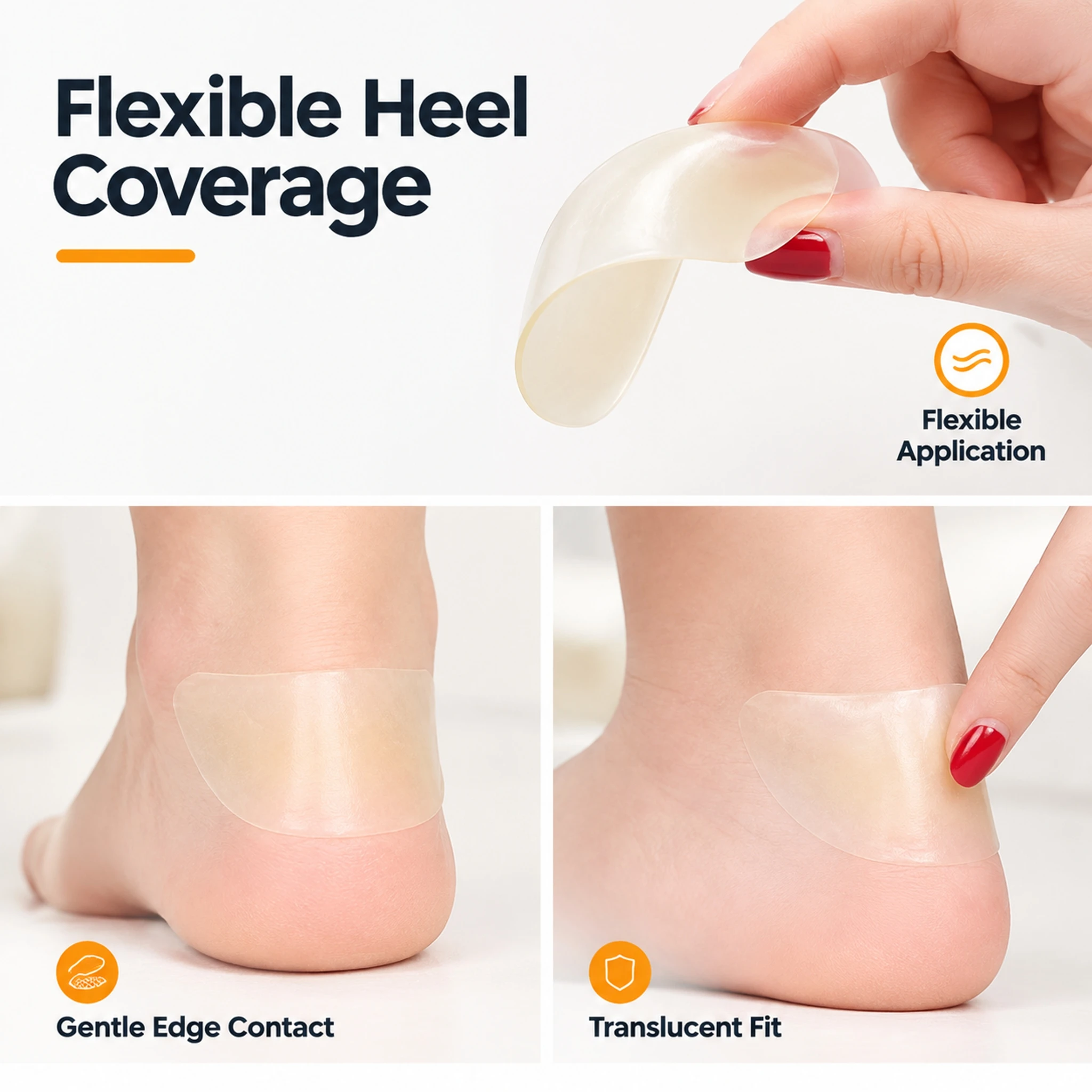2-40pcs Foot Blister Patches for New Shoes, Walking and Hiking, Hydrocolloid Adhesive Strips for Toes, Heels and Outside Foot