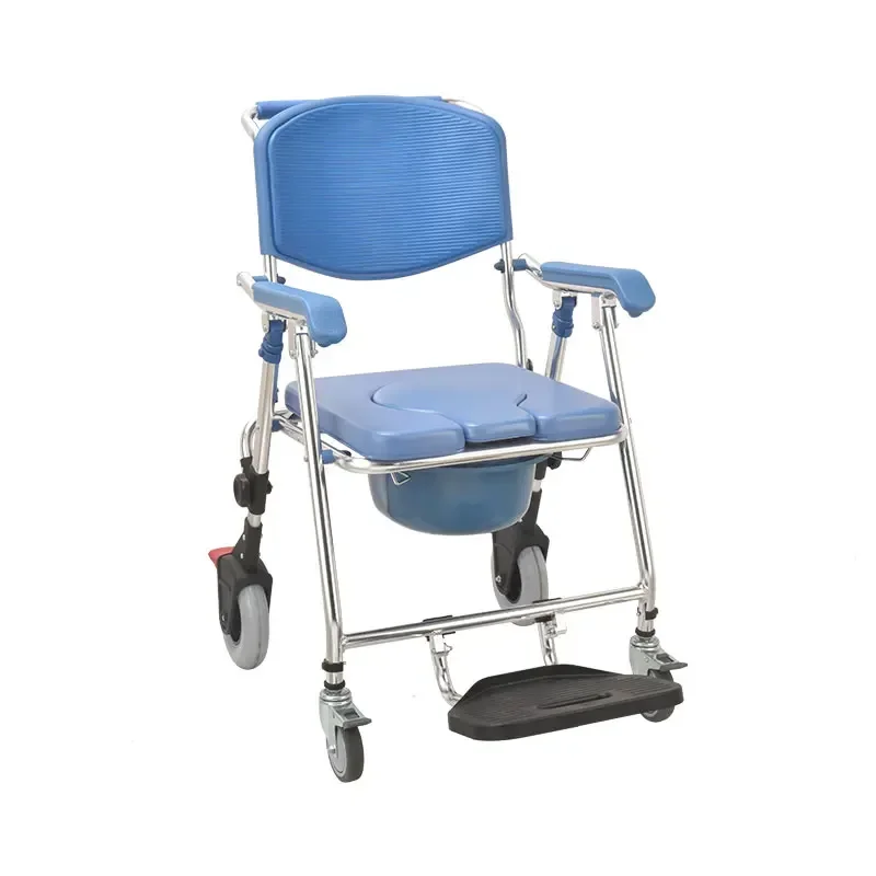 Toilet Folding Bathroom Chair Shower Plastic Potty Portable Stool Elderly Minder Wheels Nordic Taburete Plegable Home Furniture