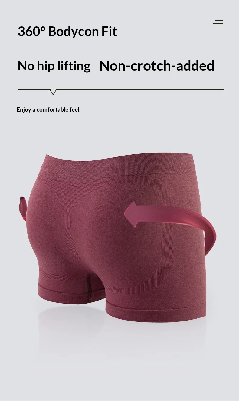 1 Stück Nahtlose Unterwäsche Herren Boxershorts Hochelastische Unterhose Atmungsaktive Slips Sexy Slim Lingerie Eng anliegende Trunks – Detail 9