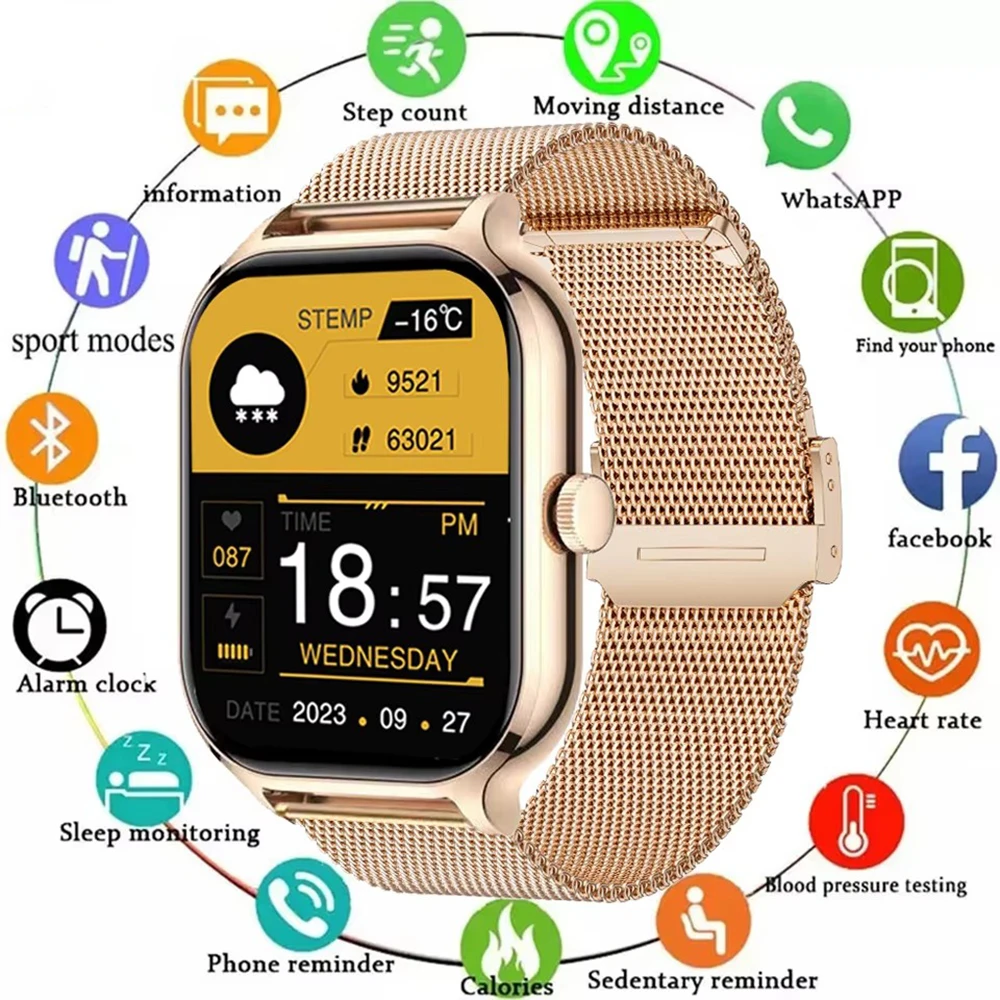 

Новые часы 5 Смарт-часы 2025 Мужчины Женщины ЭКГ + PPG Монитор Smart Island Heart Rate GPS Track Спортивные Bluetooth-часы для вызова 5 Смарт-часы