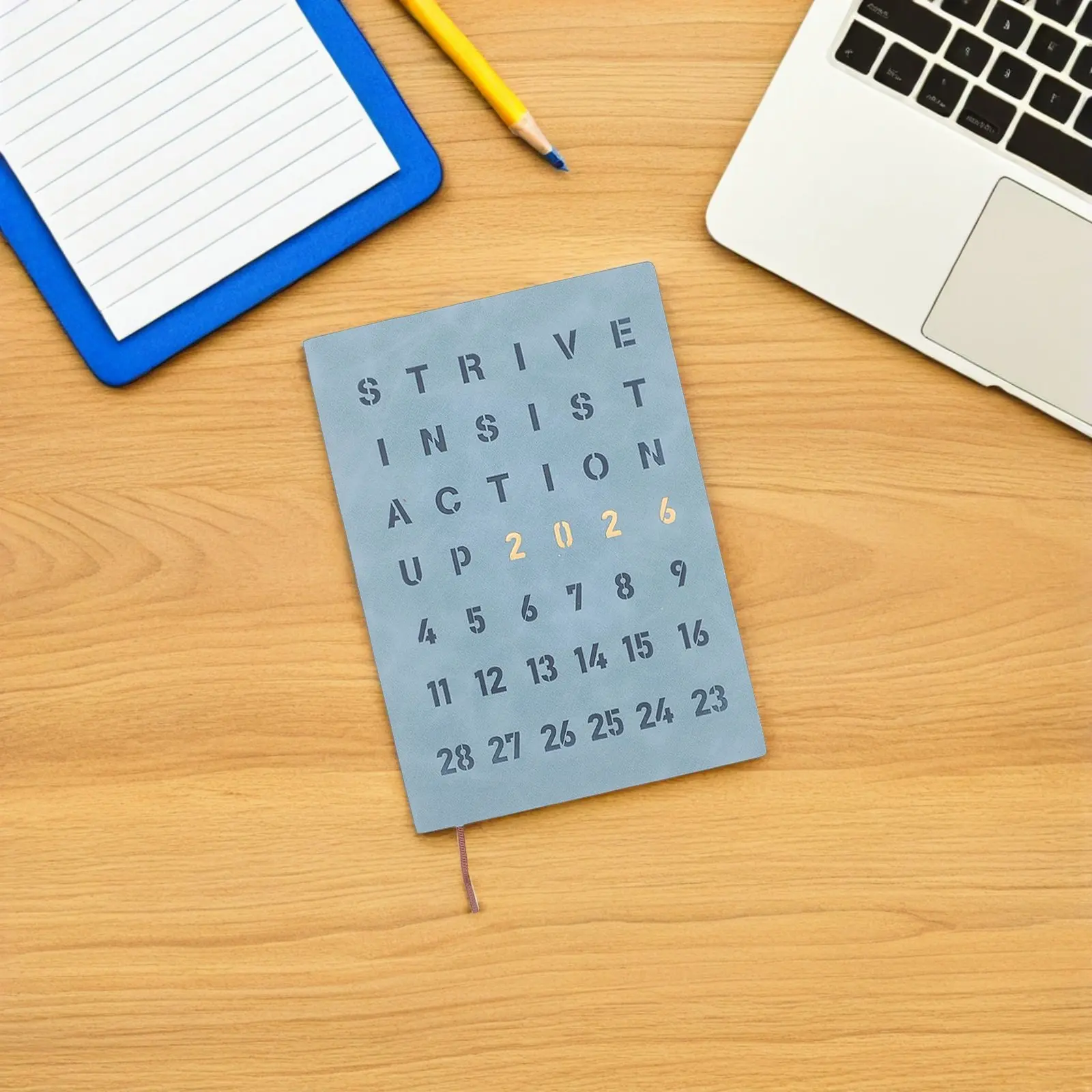 

Ежедневник-планер 2026, твердая обложка, портативный, маленький размер, синий, идеально подходит для путешествий и работы, ежемесячный и еженедельный календарь, эффективное планирование времени