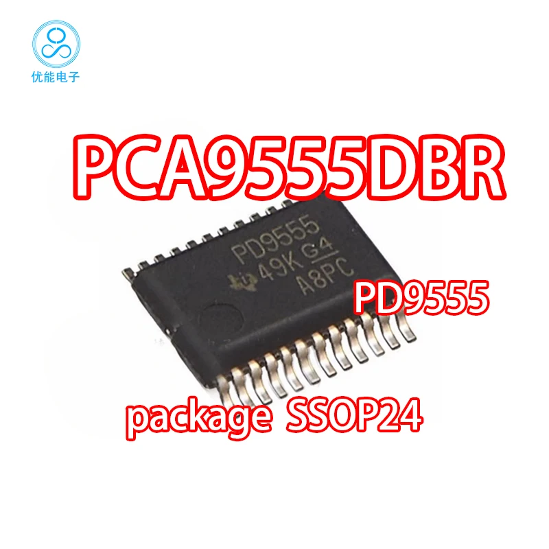 Imported chip PCA9555DBR PCA9555DB screen printed PD9555 package SSOP-24 expander