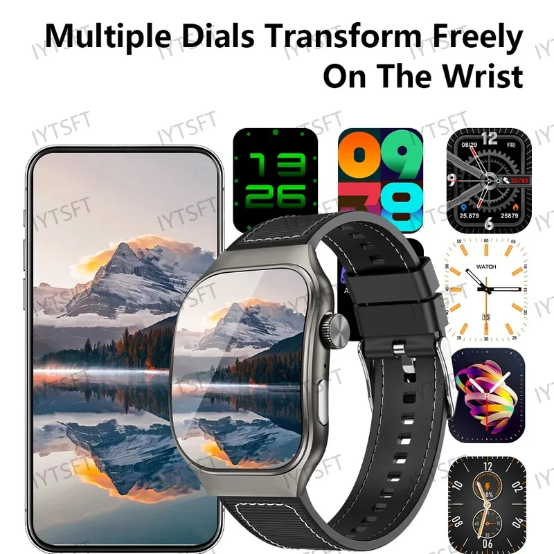 LAXASFIT 2.01 Inch Curved Screen Smart Watch Bluetooth 5.3 HD Call Men Women Multiple Sports Modes Fitness Tracker