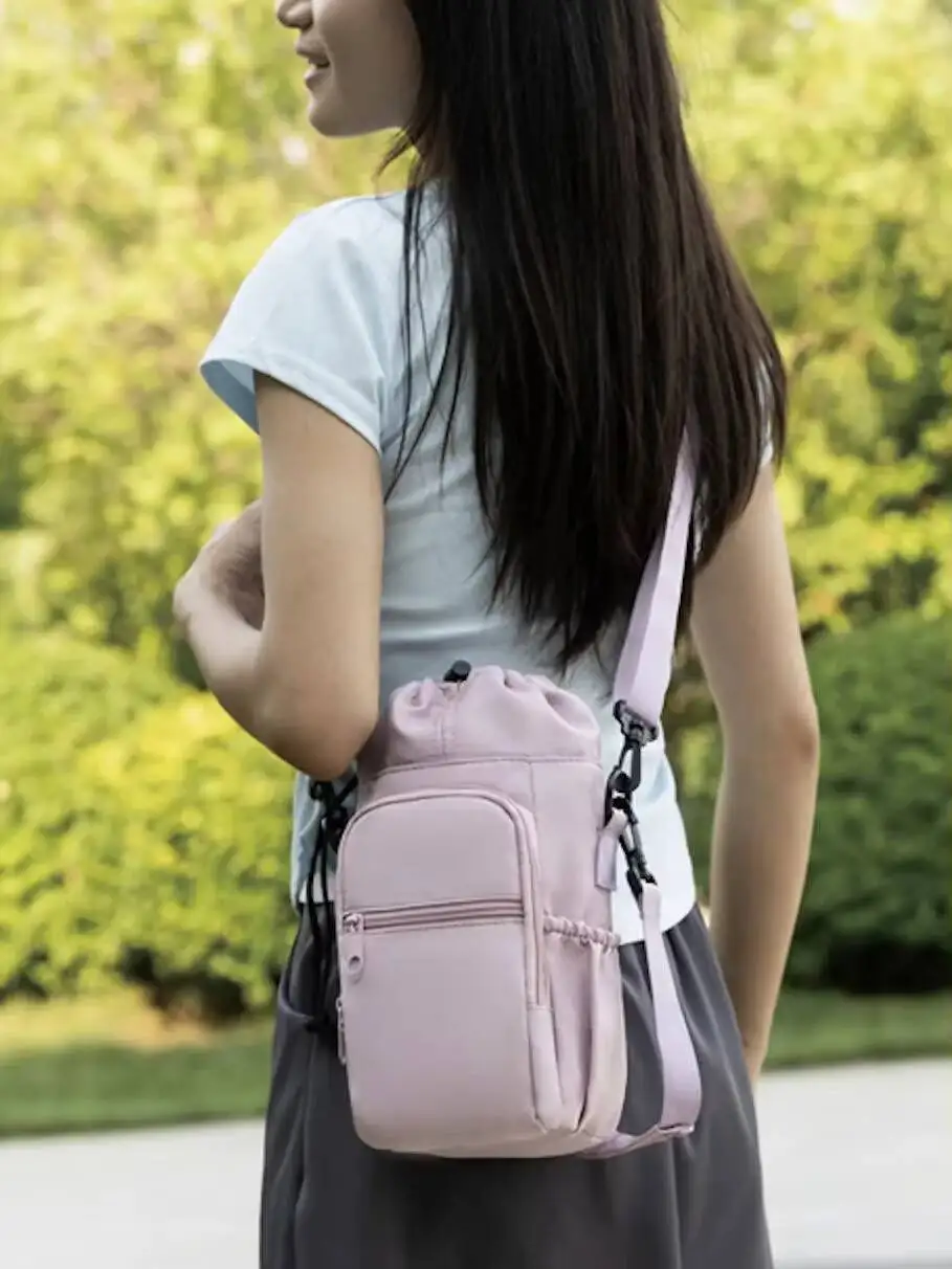 

Портативная сумка для бутылки с водой для активного отдыха с регулируемым ремнем, термочехол для кружек, изолированный защитный чехол, карман для телефона, спортивная дорожная сумка