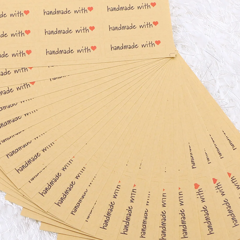 

360Pcs Love Seal Sticker Premium Kraft Paper Strip Sealing Labels for Food Gift Boxes Valentine Party Favors Decor Stickers
