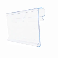 PVC Plastic Price Tag, Etiqueta de exibição do sinal, Prateleira do gancho, Supermercado loja Wire Rack, H4cm, 100Pcs