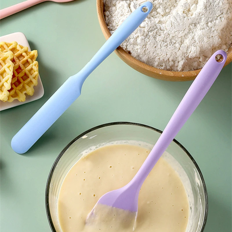 Soft Long Handle Silicone Cake Spatula Pastry Blenders Chocolate Cream Scraper Non-stick Cookie Cutter Kitchen Baking Tools