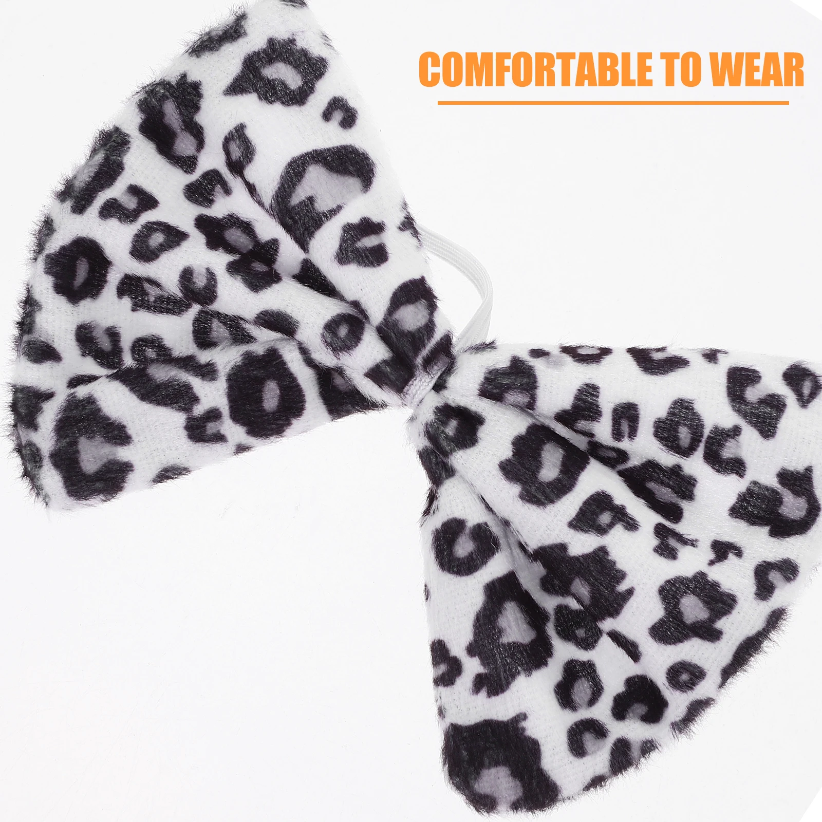 

Leopard Ears Headband Snow Leopard Costume Set Decorative Bow Tie Hair Accessories Party Women Headdress Photo Props Cosplay