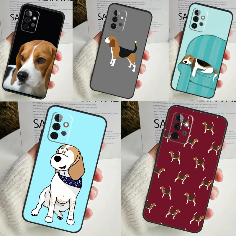 Beagle Dog Case For Samsung Galaxy A54 A34 A14 A13 A33 A53 A12 A32 A52 A71 A51 A15 A25 A35 A55 Cover