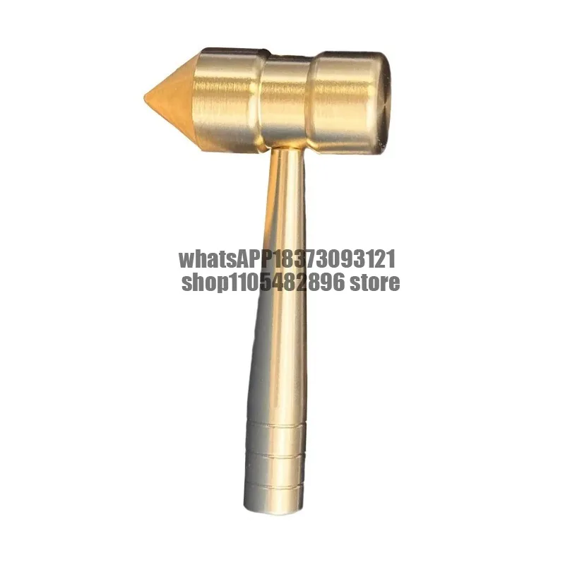 Mini Brass Hammer Walnut Hammer Portable Multifunction Jewelers Hammer for DIY Hobby Projects Crafts Watchmaker Jewelry Pounding