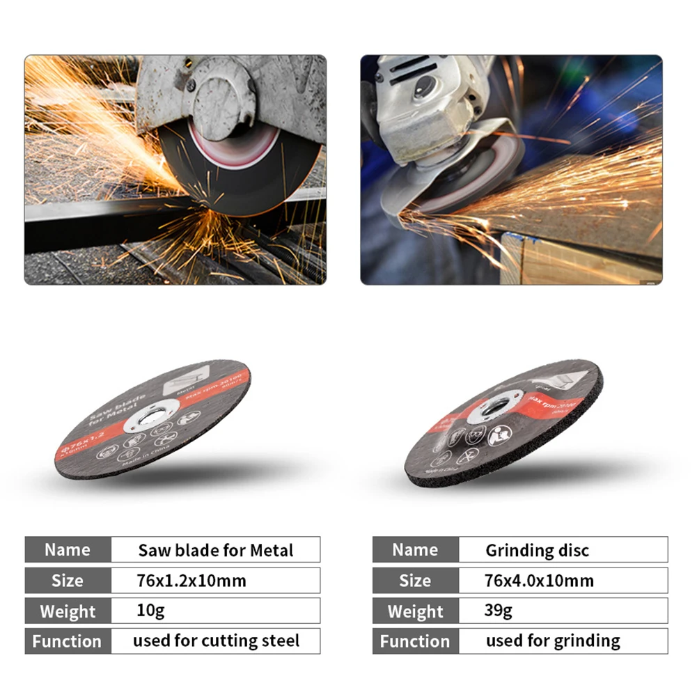 1PCS 76mm Cutting Disc Angle Grinder Grinding Wheel Circular Saw Blade For Dremel Accessories Electric Rotary Tool Abrasive Disc