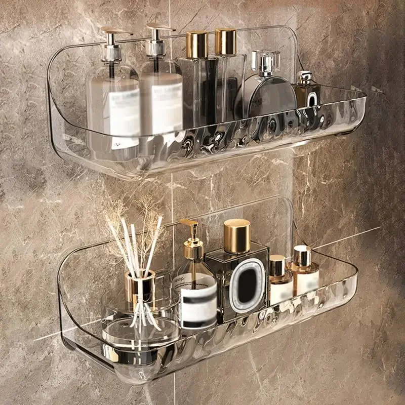 

Washstand Cosmetics Rack Acryli Shower Rack Bathroom Shelf No Drill Organizer Wall Mounted Toilet Shampoo Holder Toilet rack