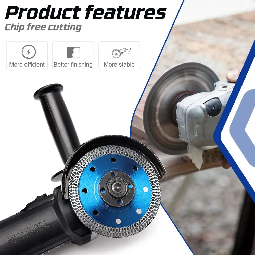 5피스 초박형 4인치 다이아몬드 블레이드 세트 (포세린, 화강암 및 대리석 절단용)