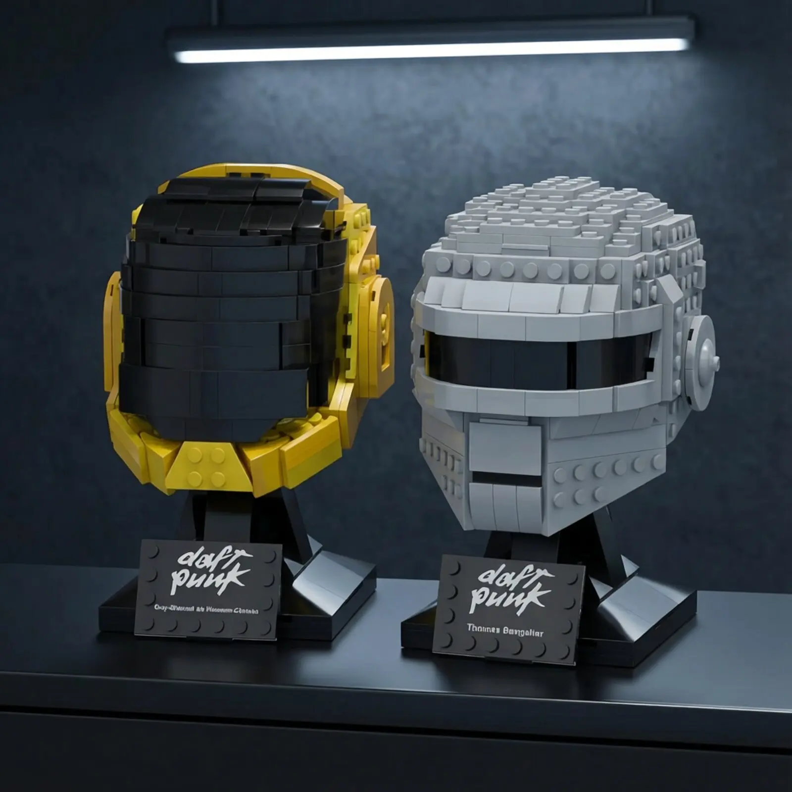 MOC 90093 Daft Punks Helmet Bust MOC Building Set DIY Assembled Puzzle Blocks Kids Educational Toy Boys Birthday Gift Home Decor
