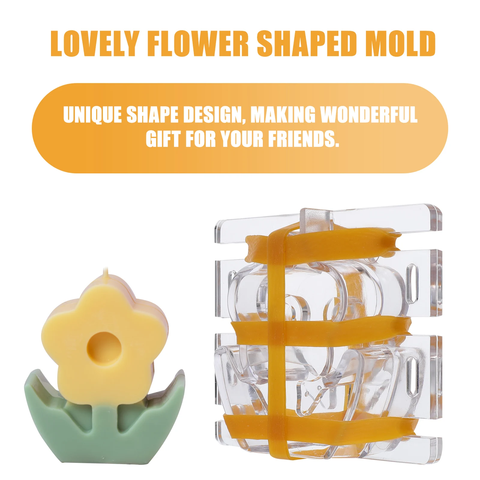 

Little Flower Plastic Mold for Wax Artificial Flowers Rubber Candles Craft DIY Accessory Lovely Shape Design Flexible Compact