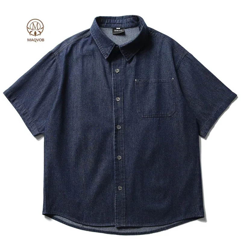 

HELLOMARCEL Vintage EU US Size Top Quality Casual Wear Luxury Brand Street Wear Cotton Jean Shirt