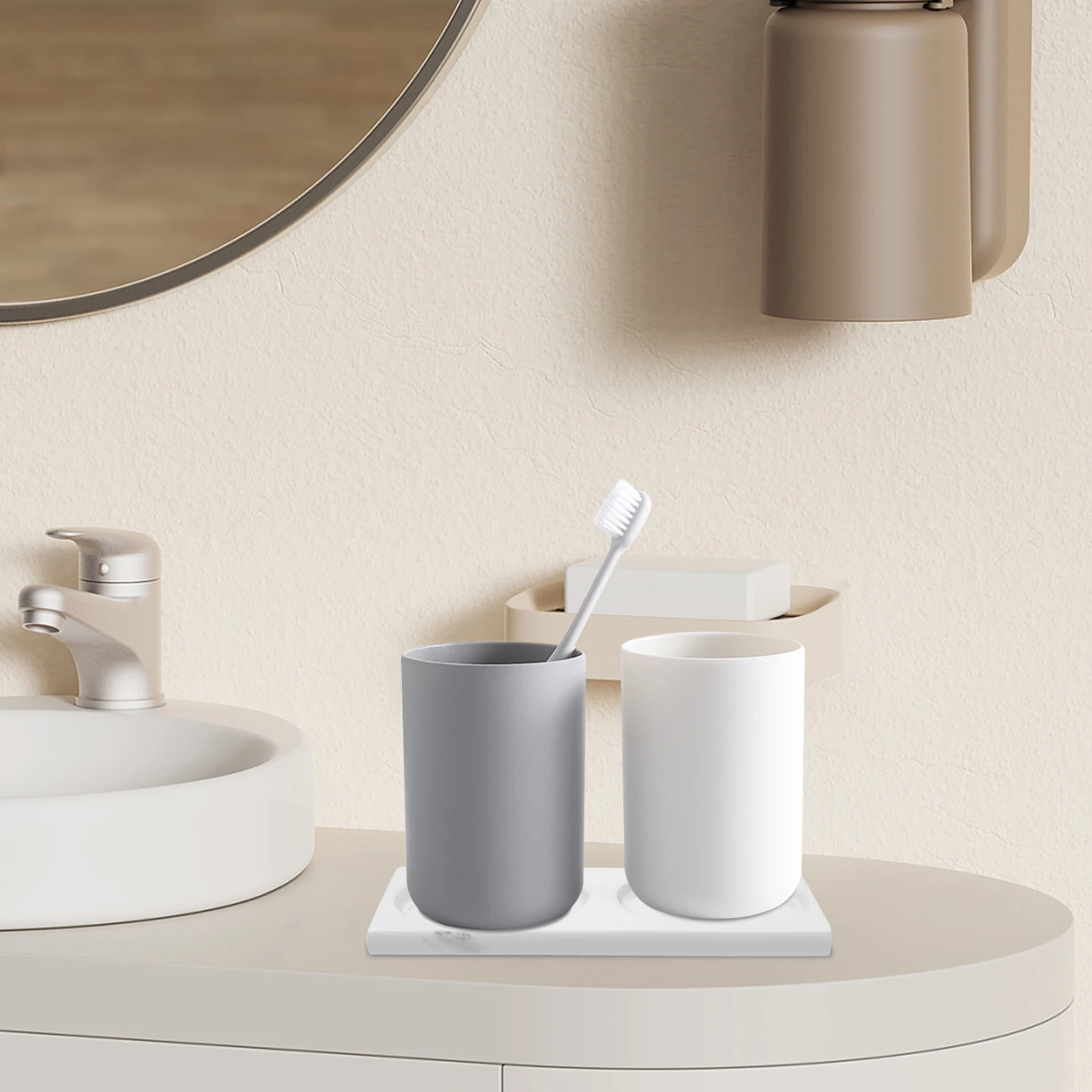 

Resin Coaster Tray Bathroom Cup Holder Vanity Jewelry Plate Kitchen Counter Decorative Storage ganizer Marble Serving Trays