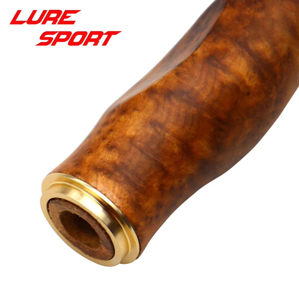 Proton Burl Wood Handle 105mm with Step aluminum Ring hand shape grip Rod Building Component Repair Pole DIY Accessory