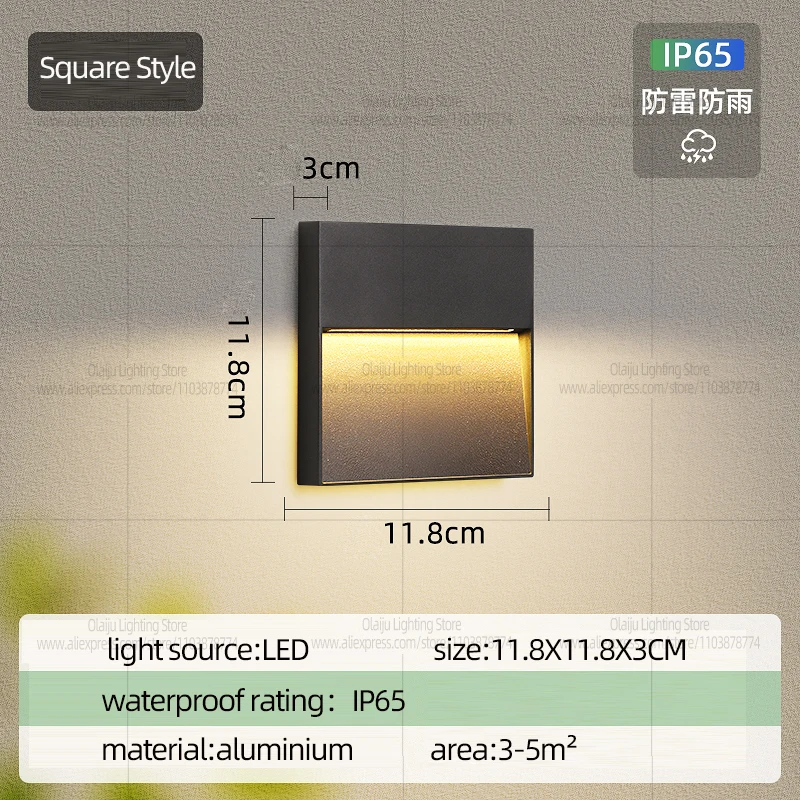 Modern Outdoor Waterproof Wall Lamp IP65 Suitable For Villa Garden Porch Decoration Lamp Staircase Wall lamp Outdoor Desk lamp