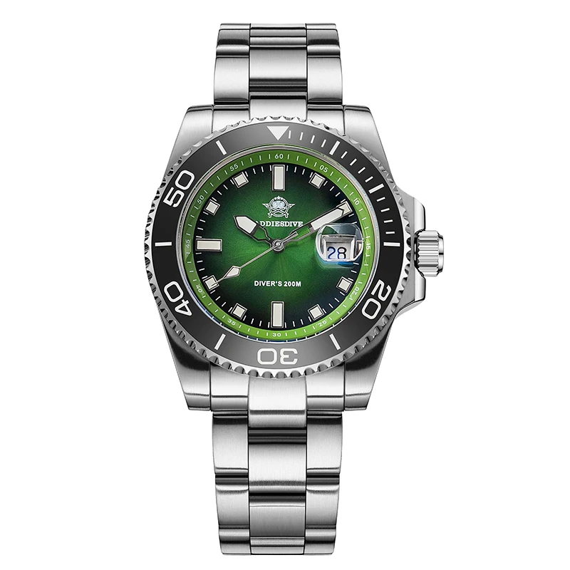 ADDIESDIVE Luxus Herrenuhr Neue Tauch-Keramik-Lünette 41 mm Quarz-Armbanduhr 200 m wasserdicht Edelstahl leuchtende Taucheruhr