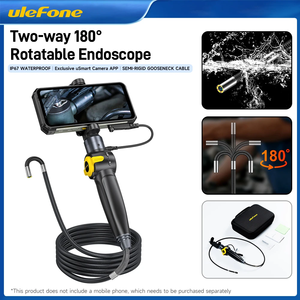 Ulefone Two-way 180° Rotating Waterproof Endoscope/For ARMOR 24/Power Armor 19 Series,/Power Armor 18 Series