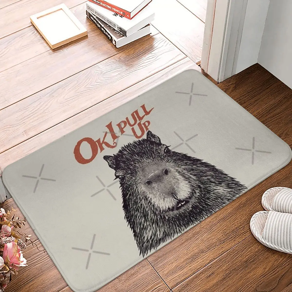 

Capybara Ok I Pull Up 40x60cm Carpet Polyester Floor Mats Mats Personalized Practical Outdoor