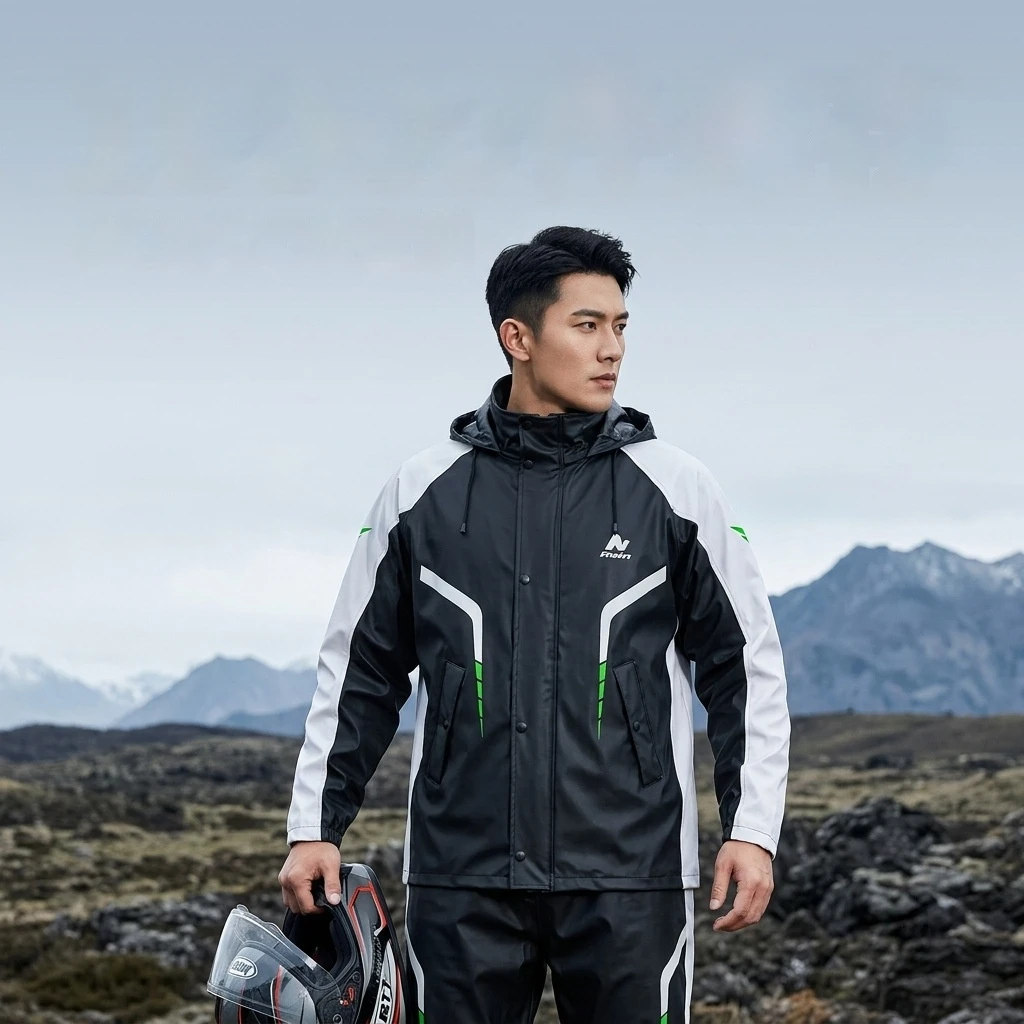 PVC Motorcycle Rainstorm Suit Full Body Riding Special Takeaway Split Suit for Motorbike Riders Durable Waterproof Protection