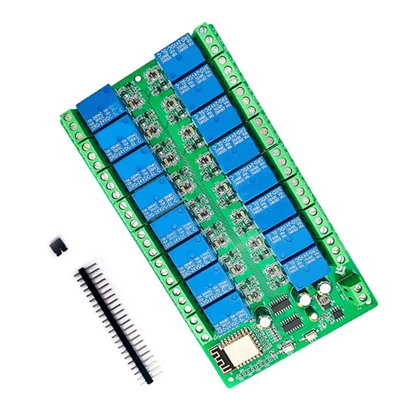 

DC24V Power Supply ESP8266 Development Board Wifi 16-Way Relay Module ESP-12F Development Board