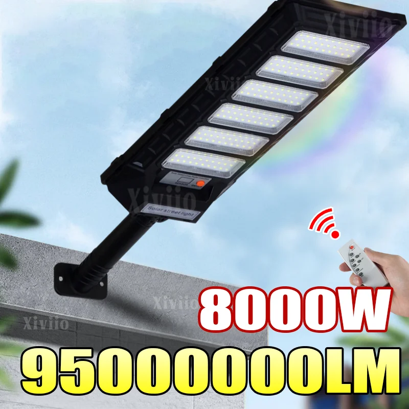 95000000LM Ultra Bright Outdoor Solar LED Light 8000W/5000W Most Powerful Outdoor Wall Solar Lamp Security Lighting For Garden