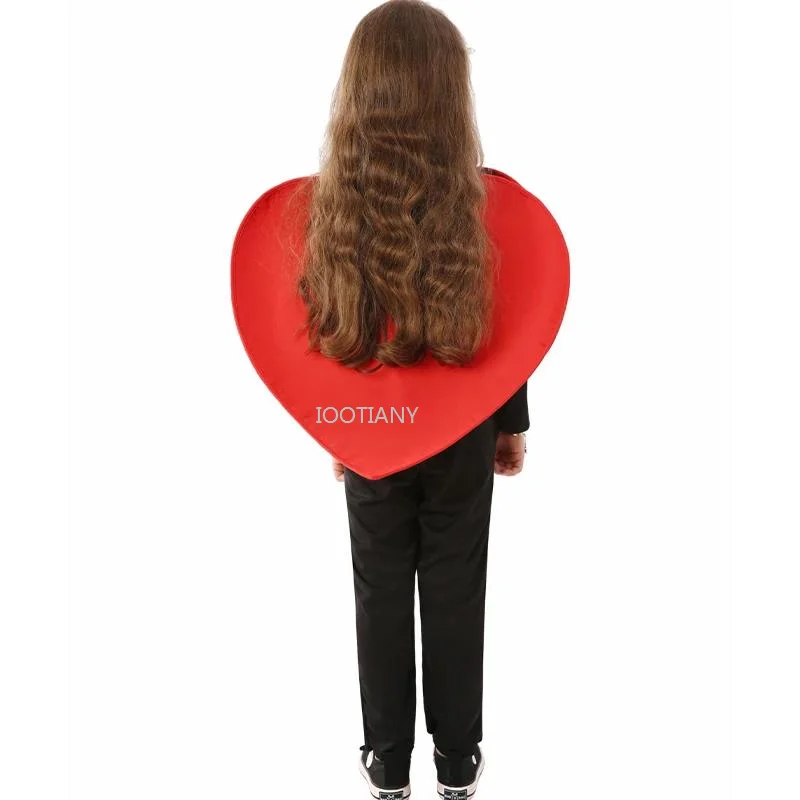 2026 للجنسين عيد الحب تأثيري حلي كرنفال الحب القلب فستان بذلة حفلة عطلة الأطفال أداء الزي