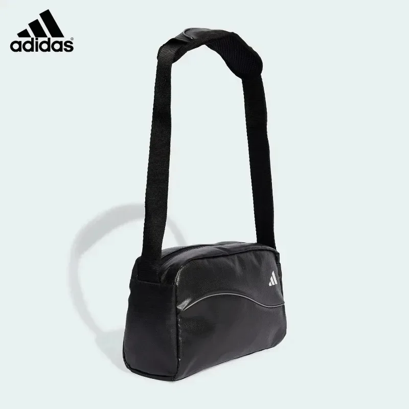 Adidas Ladies Shiny Classic Sports Shoulder Crossbody Bag Genuine Large Storage Adjustable Strap Casual Outdoor Daily Bag JX4032