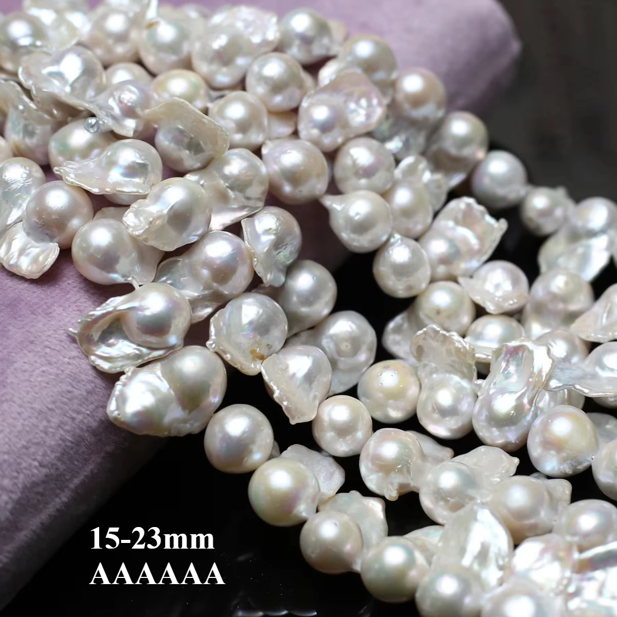 

15-23mm6A Bold Contours Natural Freshwater Baroque Fishtail White Pearl Bead Gift Jewelry Make DIY Necklace Bracelet Accessories
