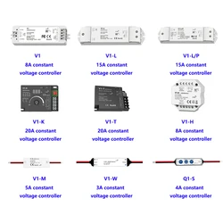 Controlador de voltaje constante de 1 vía, atenuación suave sin parpadeo, par, Control remoto de atenuación multizona, 3A, 4A, 5A, 8A, 15A, 20A