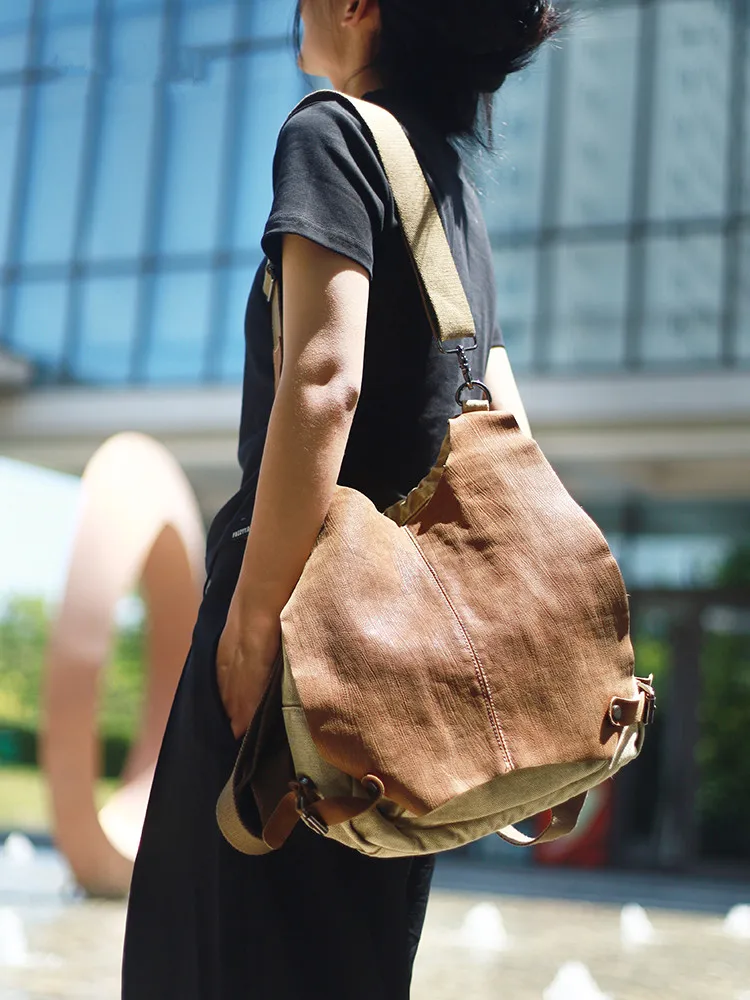 Imagem -03 - Mochila de Lona Feminina Bolsa de Viagem Bolsa Viajante Estudantes Universitários Ombro Bolsas Mensageiro Bolsas Novas 2023 2023