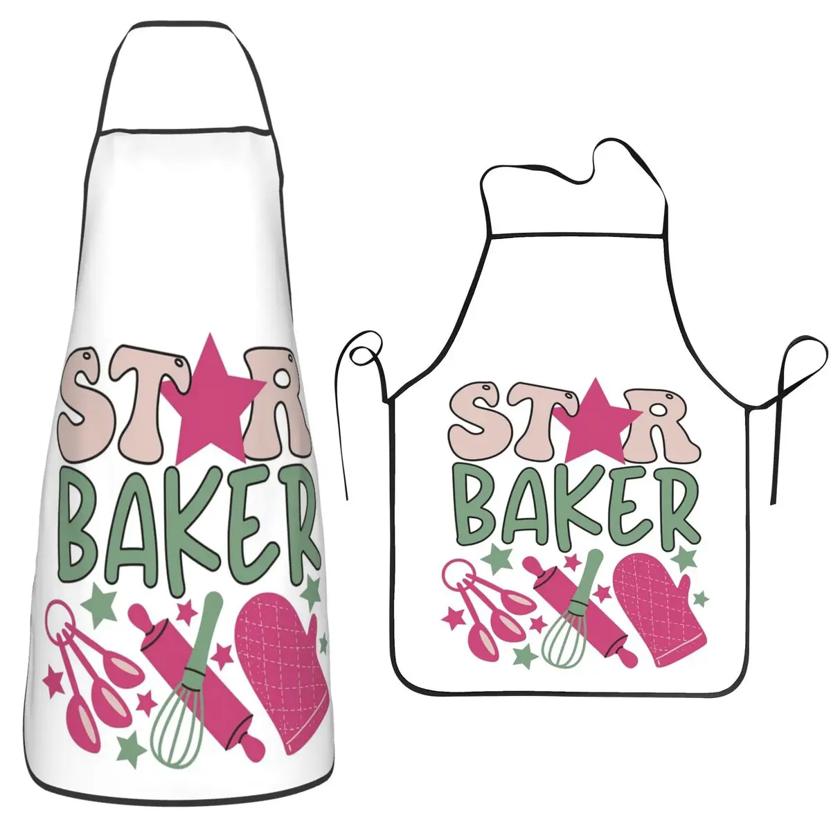 Funny The Star Baker Aprons Chef Cooking Tablier Waterproof Bib Kitchen Cleaning Pinafore for Women Men Painting