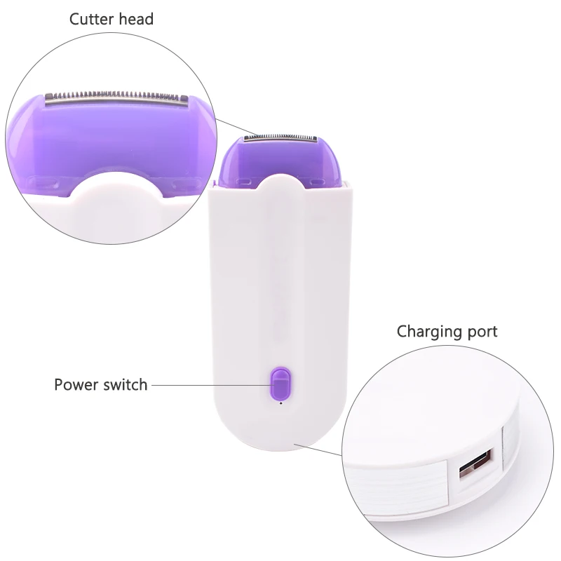 USB Rechargeable Women Epilator Portable Body Hair Shaver Removal Tool Rotary Face Leg Bikini Lip Depilator Hair Remover Lady